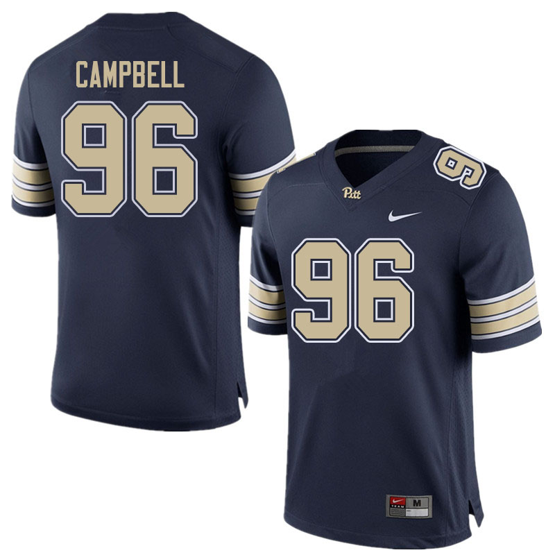 Men #96 Jared Campbell Pitt Panthers College Football Jerseys Sale-Home Navy